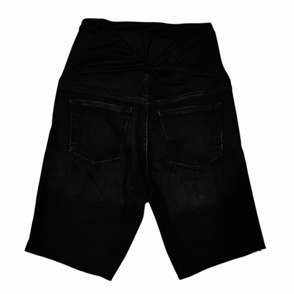 ISABEL MATERNITY black stretch denim bermuda shorts 8 NWT - Picture 4 of 9